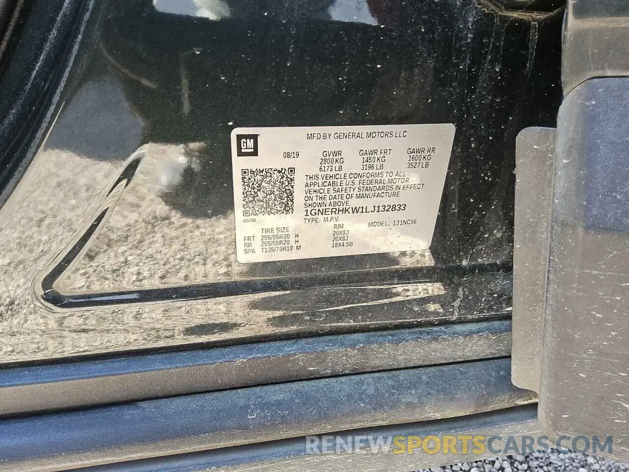 13 Photograph of a damaged car 1GNERHKW1LJ132833 CHEVROLET TRAVERSE 2020