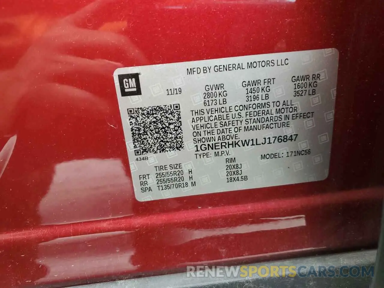 13 Фотография поврежденного автомобиля 1GNERHKW1LJ176847 CHEVROLET TRAVERSE 2020