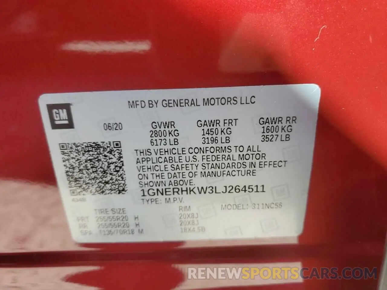 14 Фотография поврежденного автомобиля 1GNERHKW3LJ264511 CHEVROLET TRAVERSE 2020