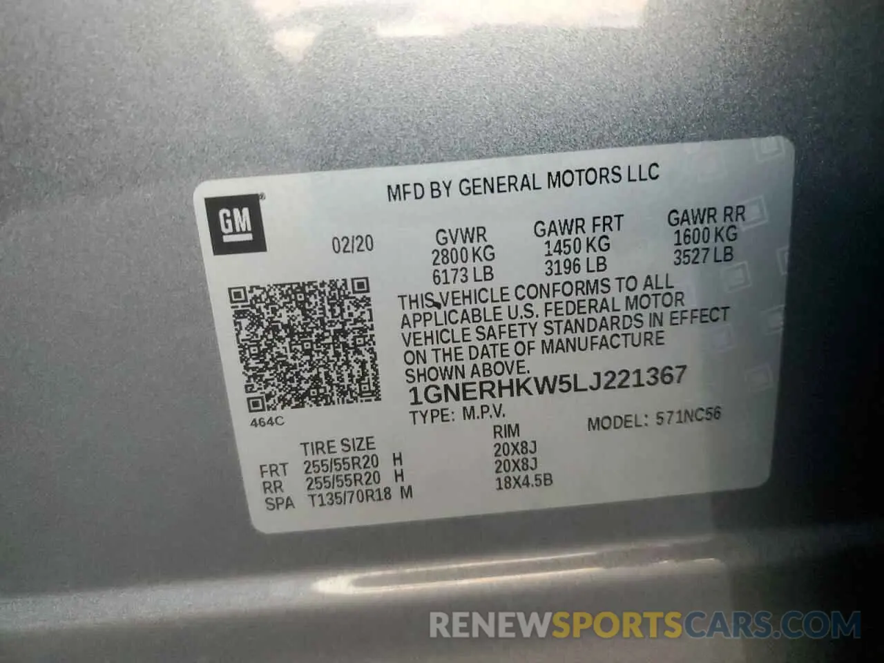 13 Фотография поврежденного автомобиля 1GNERHKW5LJ221367 CHEVROLET TRAVERSE 2020