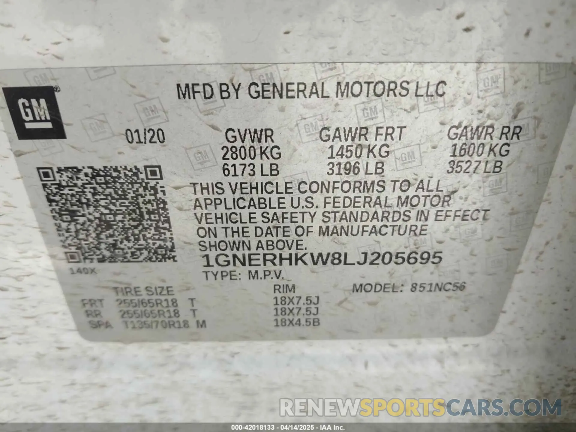 9 Photograph of a damaged car 1GNERHKW8LJ205695 CHEVROLET TRAVERSE 2020