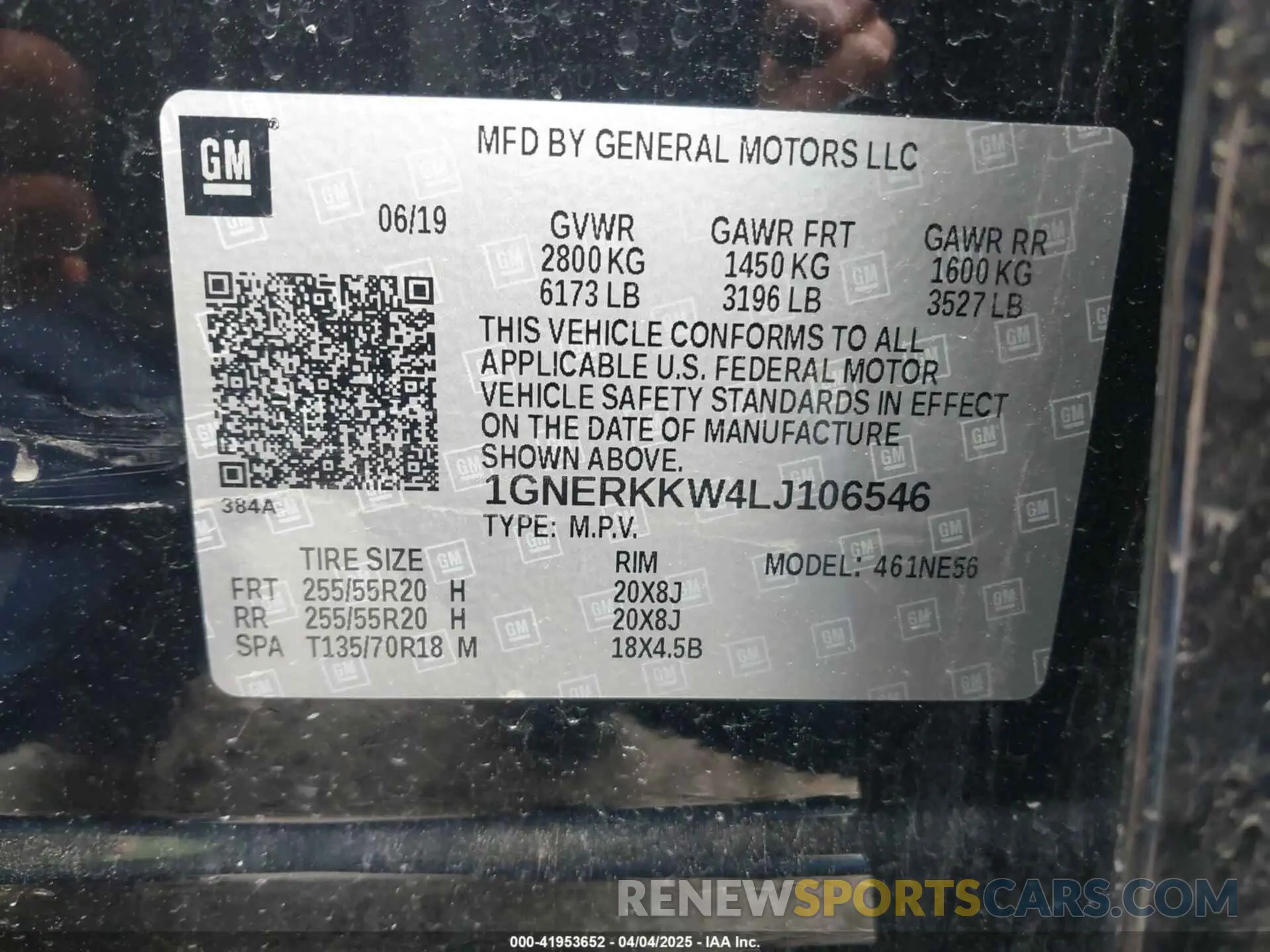 9 Фотография поврежденного автомобиля 1GNERKKW4LJ106546 CHEVROLET TRAVERSE 2020