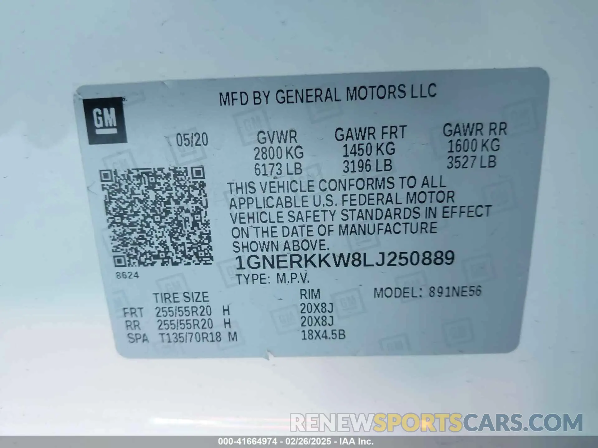 9 Фотография поврежденного автомобиля 1GNERKKW8LJ250889 CHEVROLET TRAVERSE 2020
