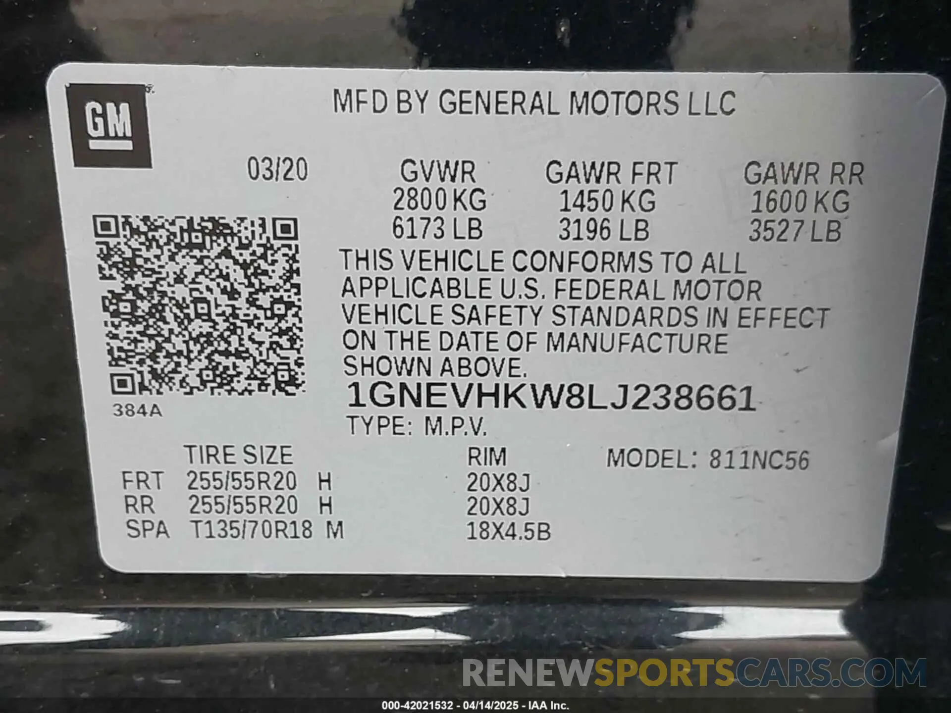 9 Photograph of a damaged car 1GNEVHKW8LJ238661 CHEVROLET TRAVERSE 2020
