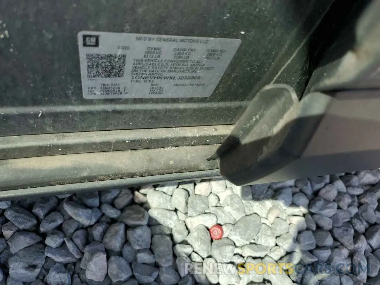 14 Photograph of a damaged car 1GNEVHKWXLJ238869 CHEVROLET TRAVERSE 2020
