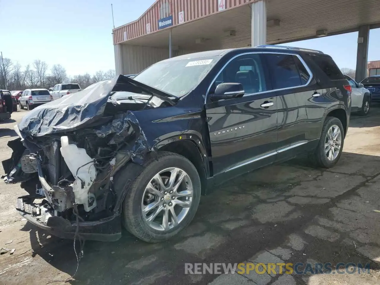 1 Photograph of a damaged car 1GNEVNKW2LJ299406 CHEVROLET TRAVERSE 2020