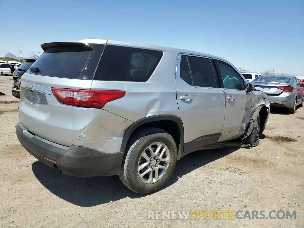 3 Фотография поврежденного автомобиля 1GNERFKW0MJ168423 CHEVROLET TRAVERSE 2021