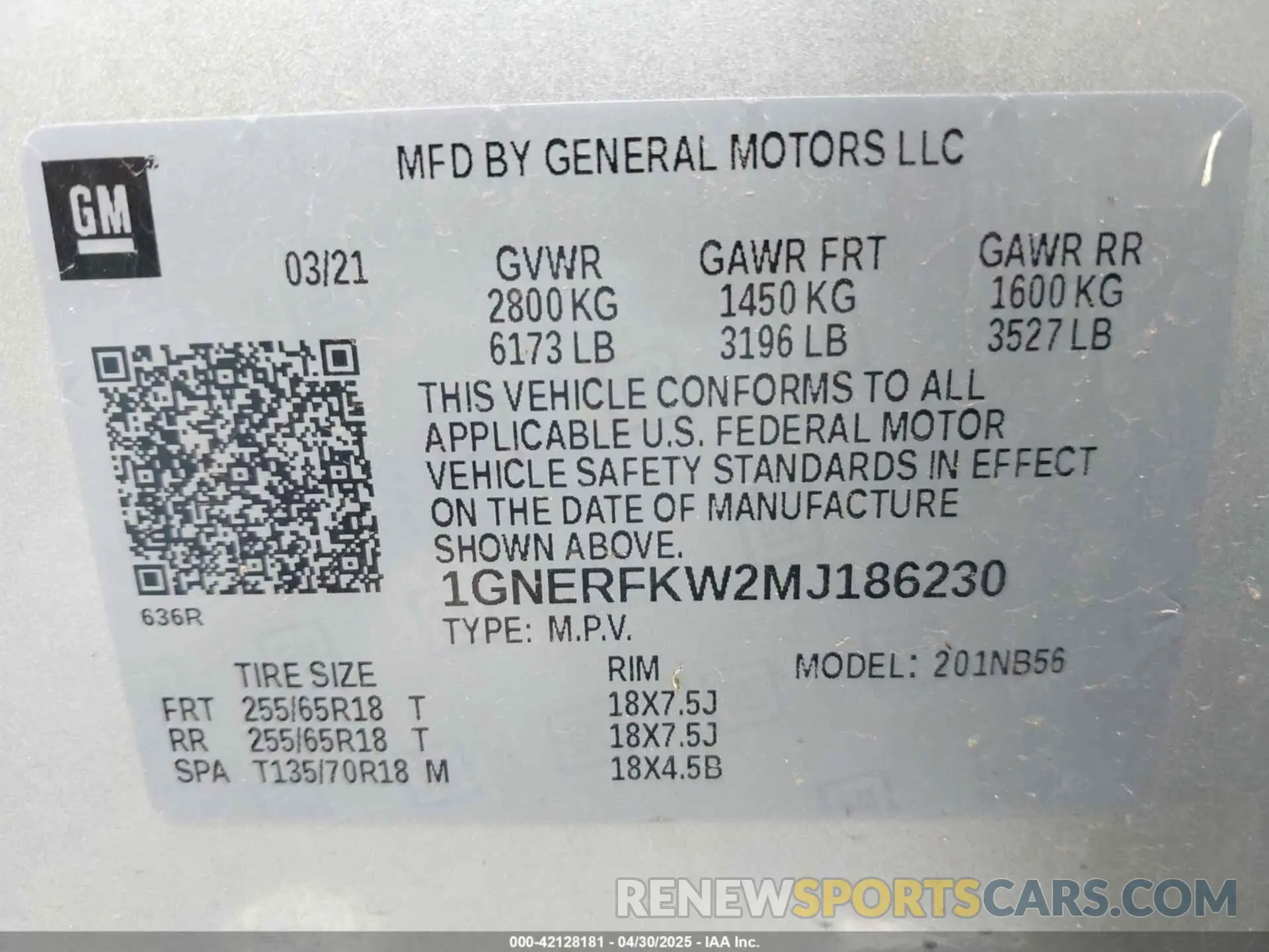 9 Photograph of a damaged car 1GNERFKW2MJ186230 CHEVROLET TRAVERSE 2021