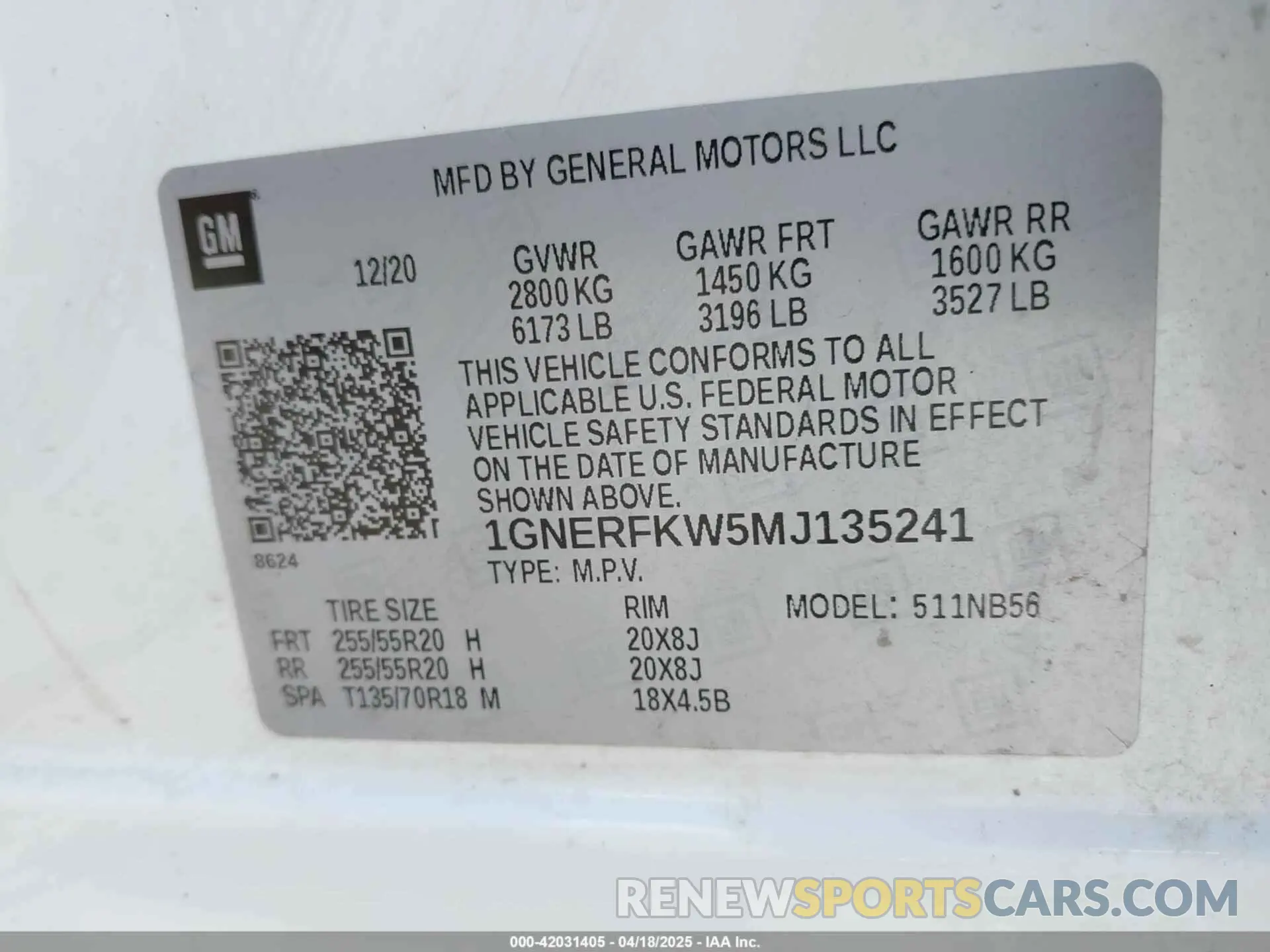 9 Фотография поврежденного автомобиля 1GNERFKW5MJ135241 CHEVROLET TRAVERSE 2021