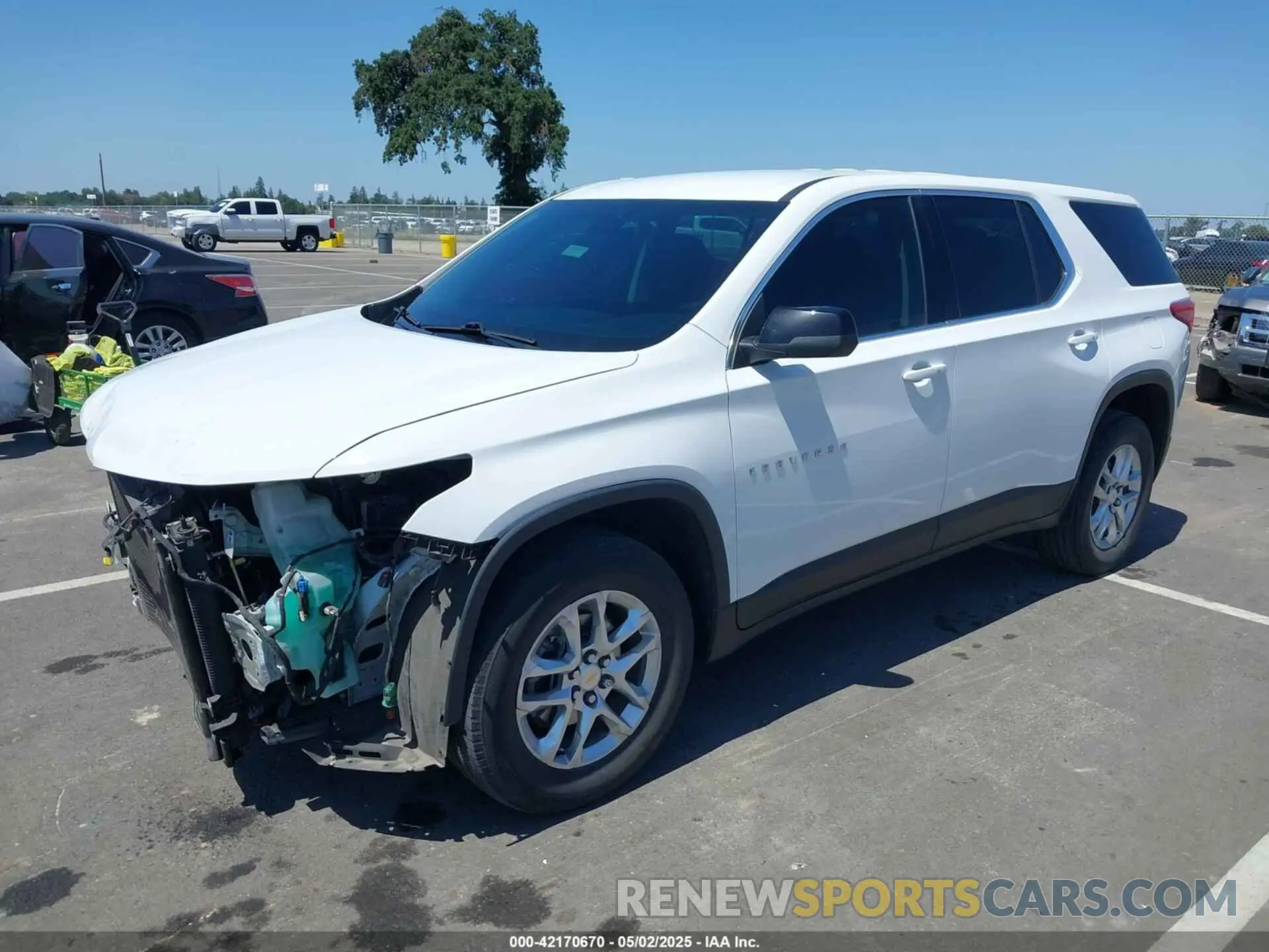 2 Photograph of a damaged car 1GNERFKW8MJ266373 CHEVROLET TRAVERSE 2021
