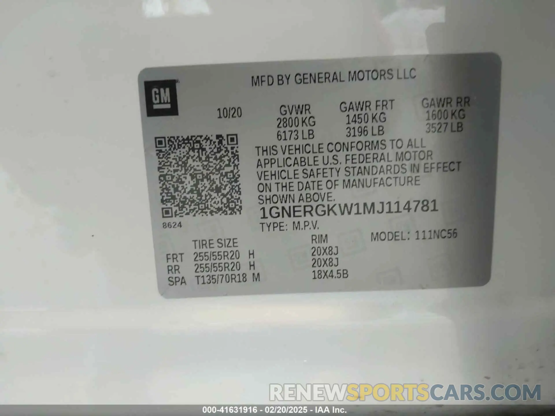 9 Фотография поврежденного автомобиля 1GNERGKW1MJ114781 CHEVROLET TRAVERSE 2021