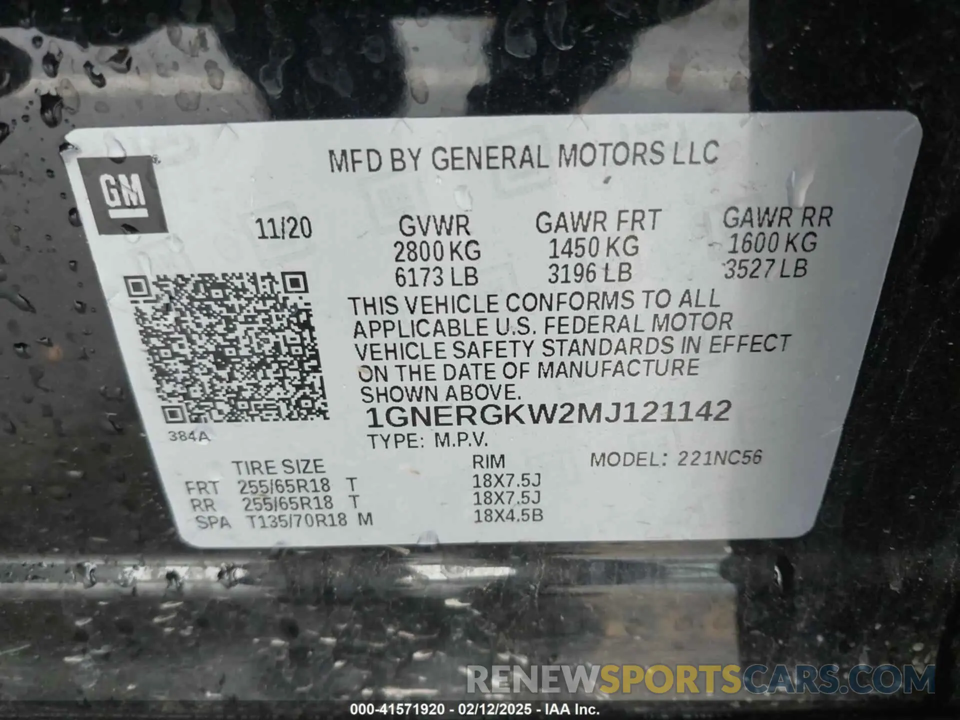 9 Фотография поврежденного автомобиля 1GNERGKW2MJ121142 CHEVROLET TRAVERSE 2021