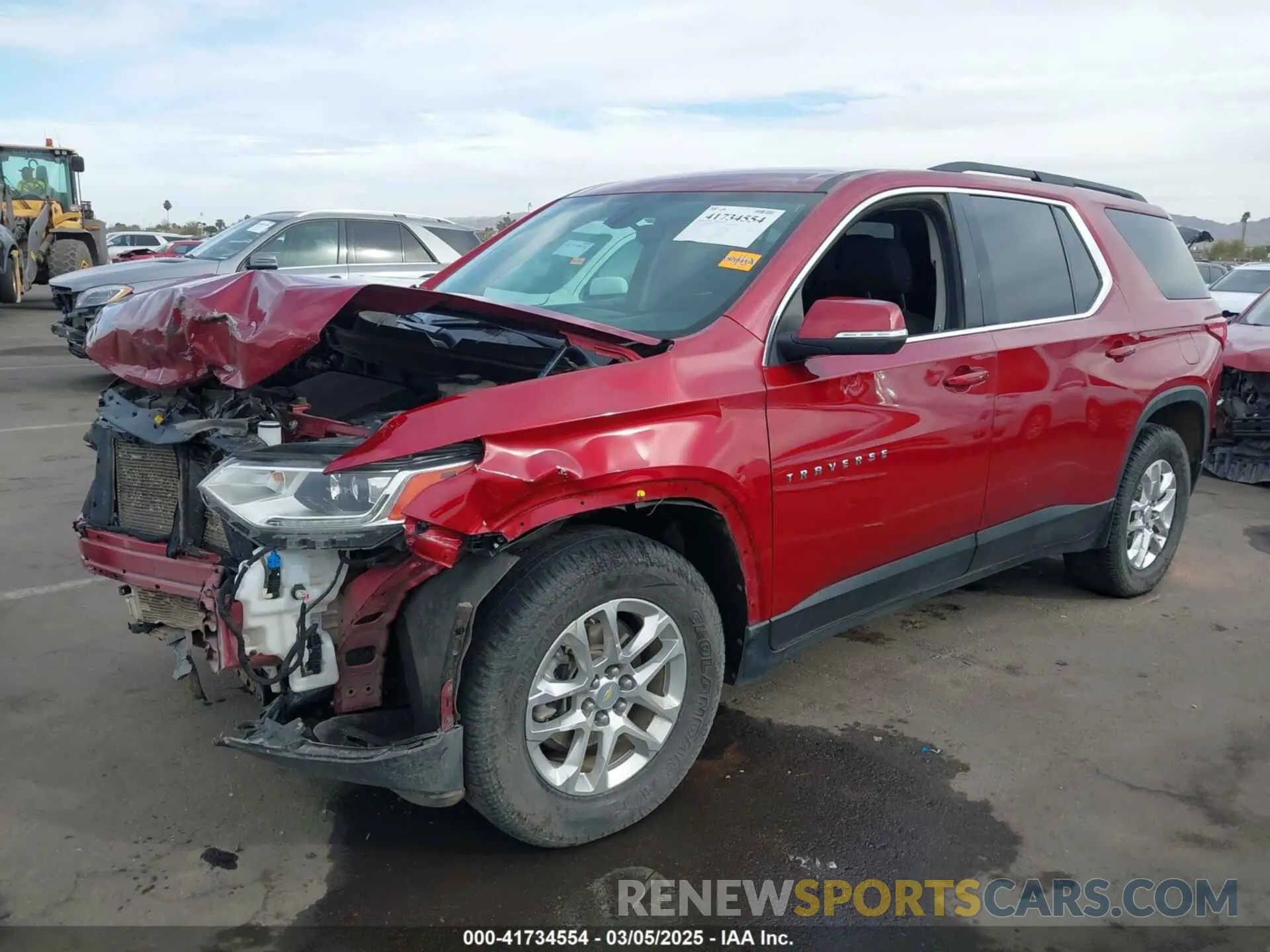 2 Фотография поврежденного автомобиля 1GNERGKW3MJ175324 CHEVROLET TRAVERSE 2021