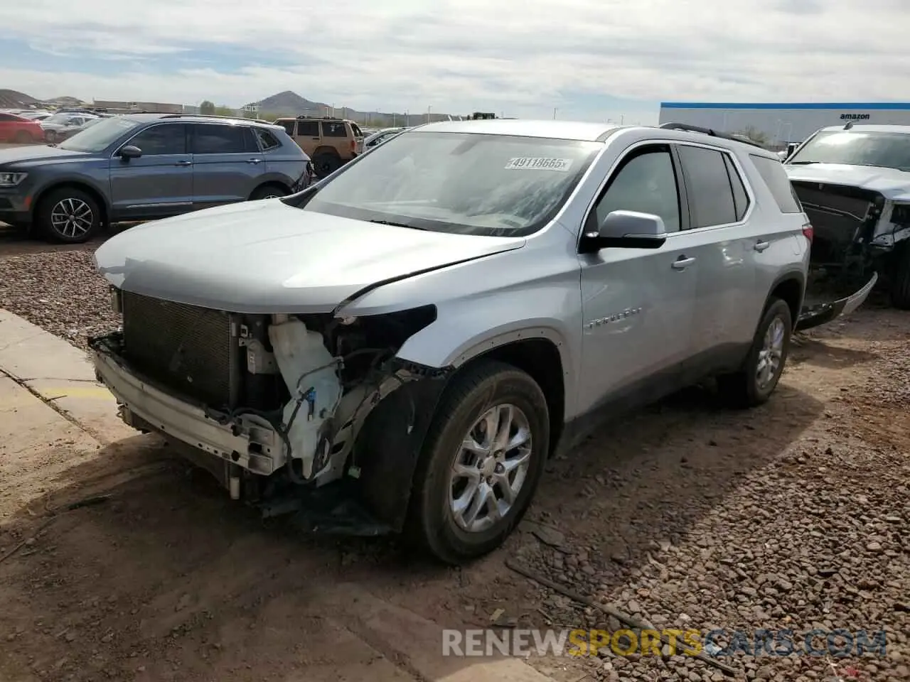 1 Photograph of a damaged car 1GNERGKW4MJ153669 CHEVROLET TRAVERSE 2021