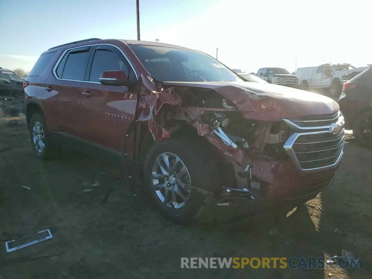 4 Photograph of a damaged car 1GNERGKW4MJ234543 CHEVROLET TRAVERSE 2021