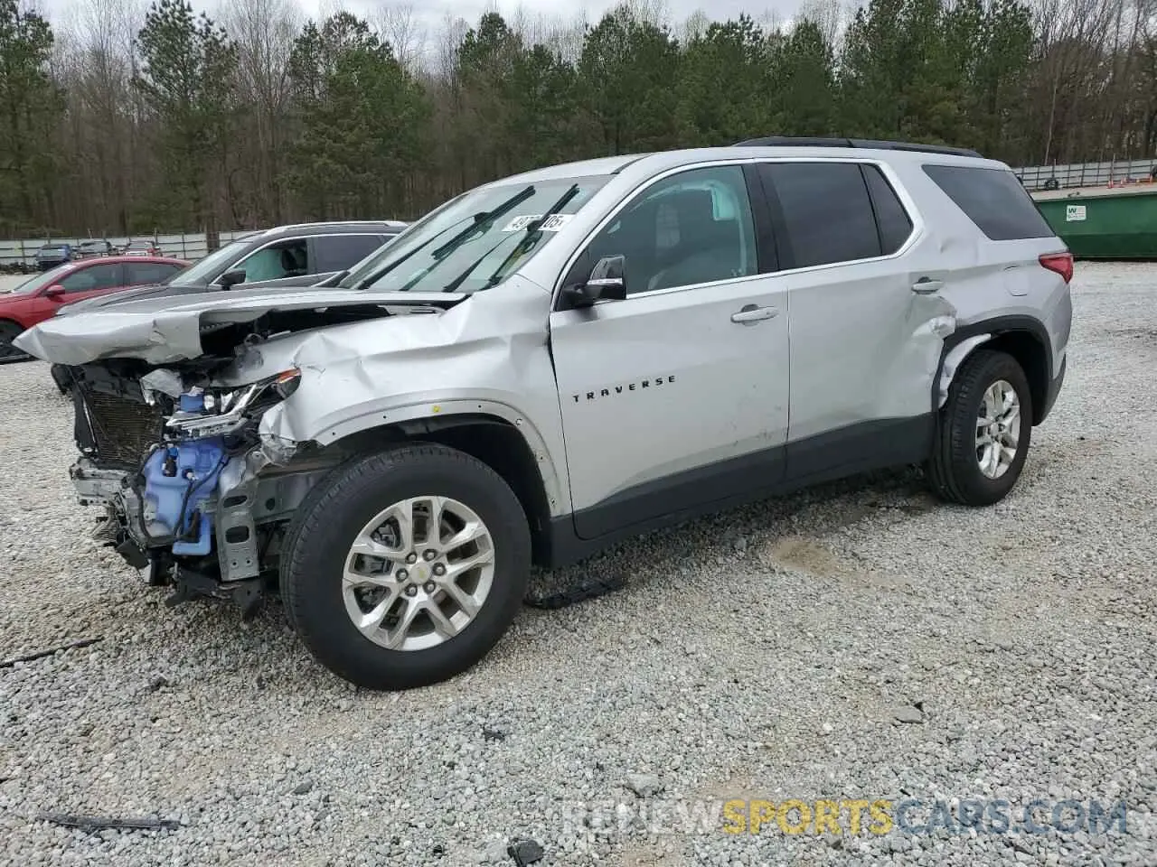 1 Photograph of a damaged car 1GNERGKW5MJ113066 CHEVROLET TRAVERSE 2021
