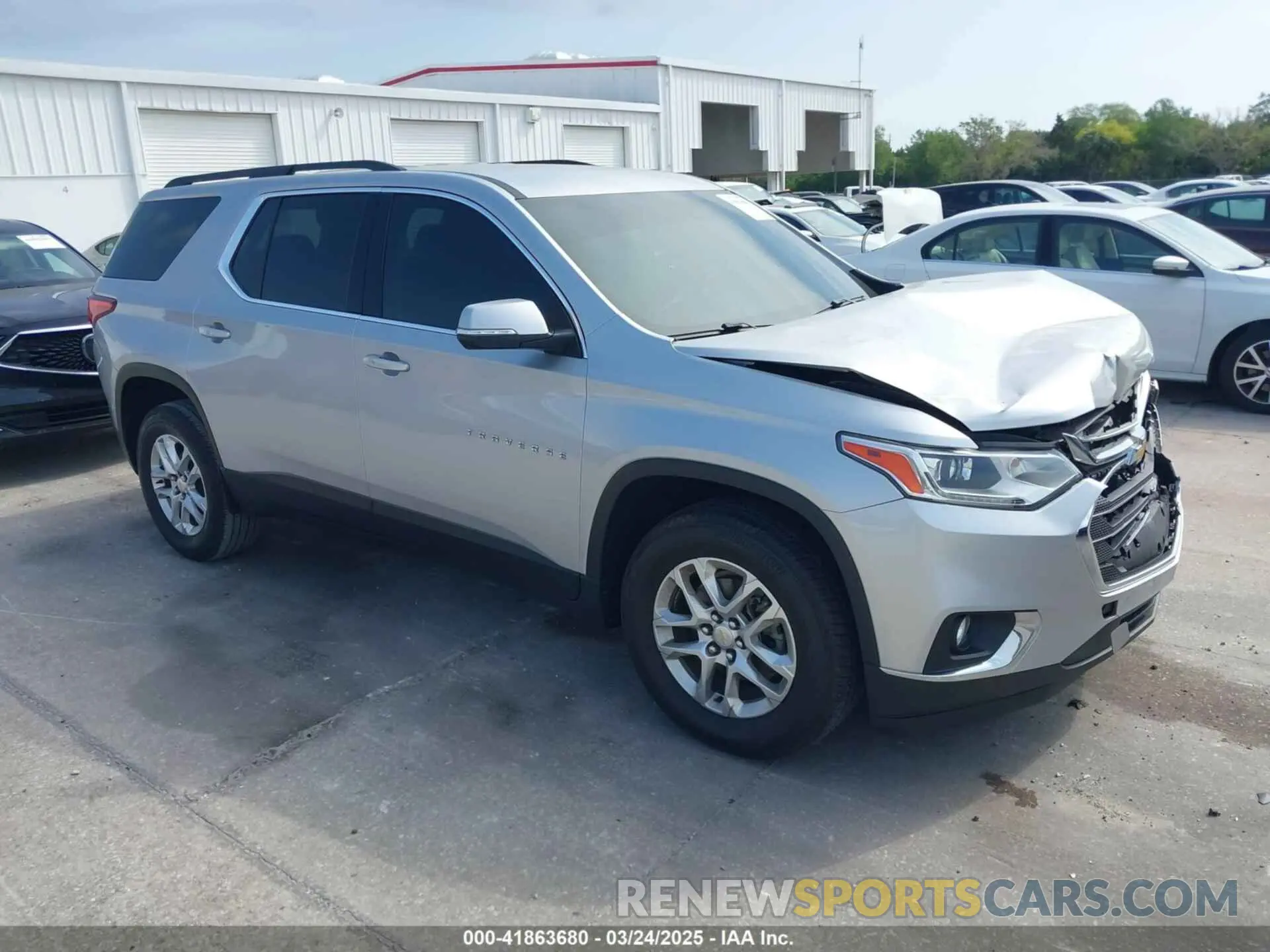 1 Photograph of a damaged car 1GNERGKW5MJ254932 CHEVROLET TRAVERSE 2021