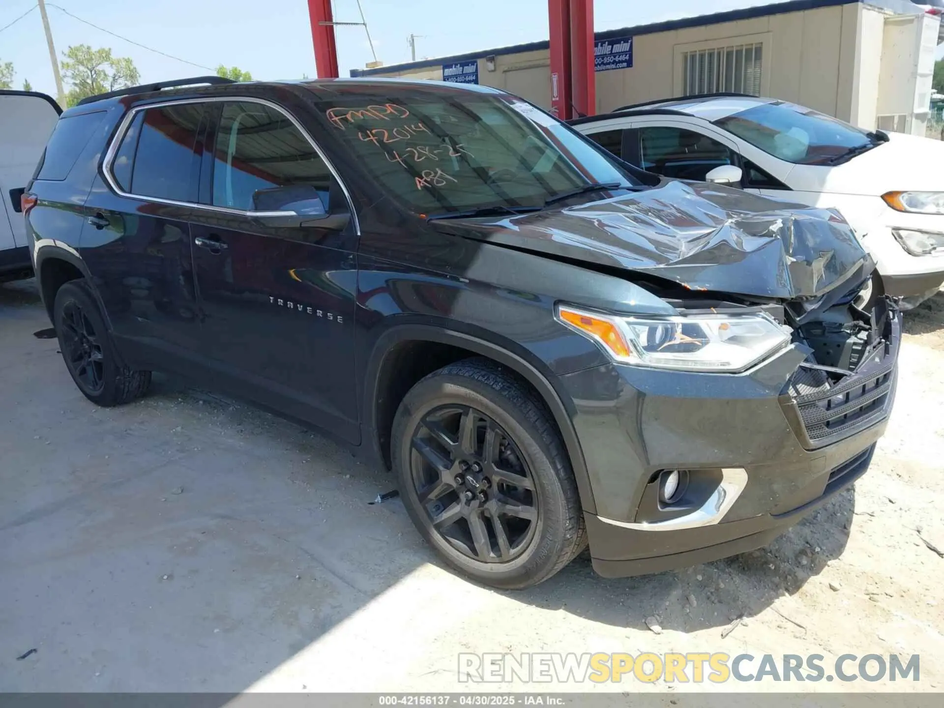 1 Photograph of a damaged car 1GNERGKW8MJ208513 CHEVROLET TRAVERSE 2021