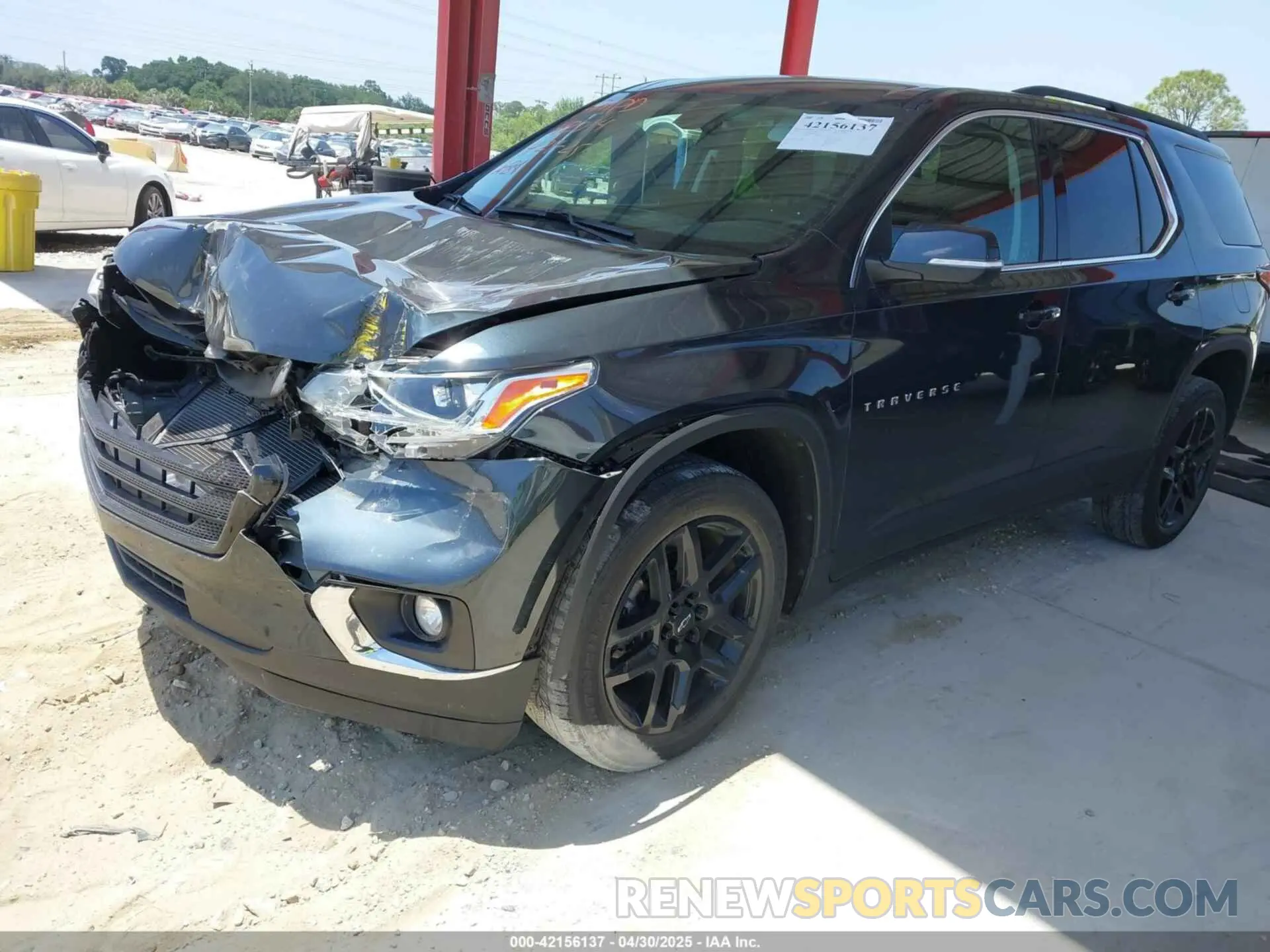 2 Photograph of a damaged car 1GNERGKW8MJ208513 CHEVROLET TRAVERSE 2021