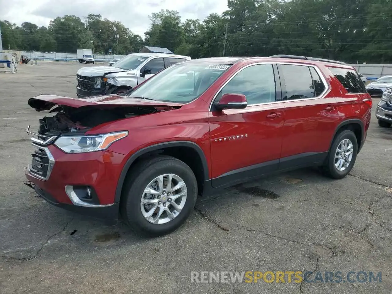 1 Photograph of a damaged car 1GNERGKW9MJ165803 CHEVROLET TRAVERSE 2021