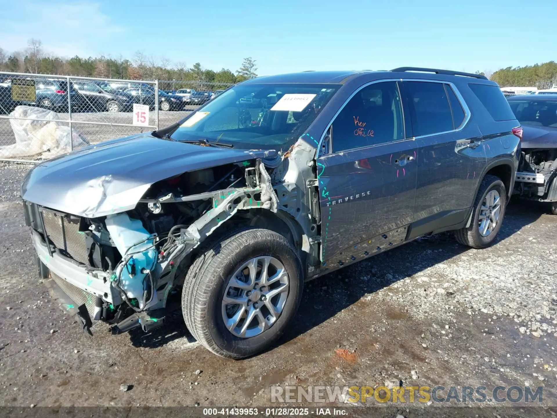 2 Photograph of a damaged car 1GNERGKW9MJ210996 CHEVROLET TRAVERSE 2021