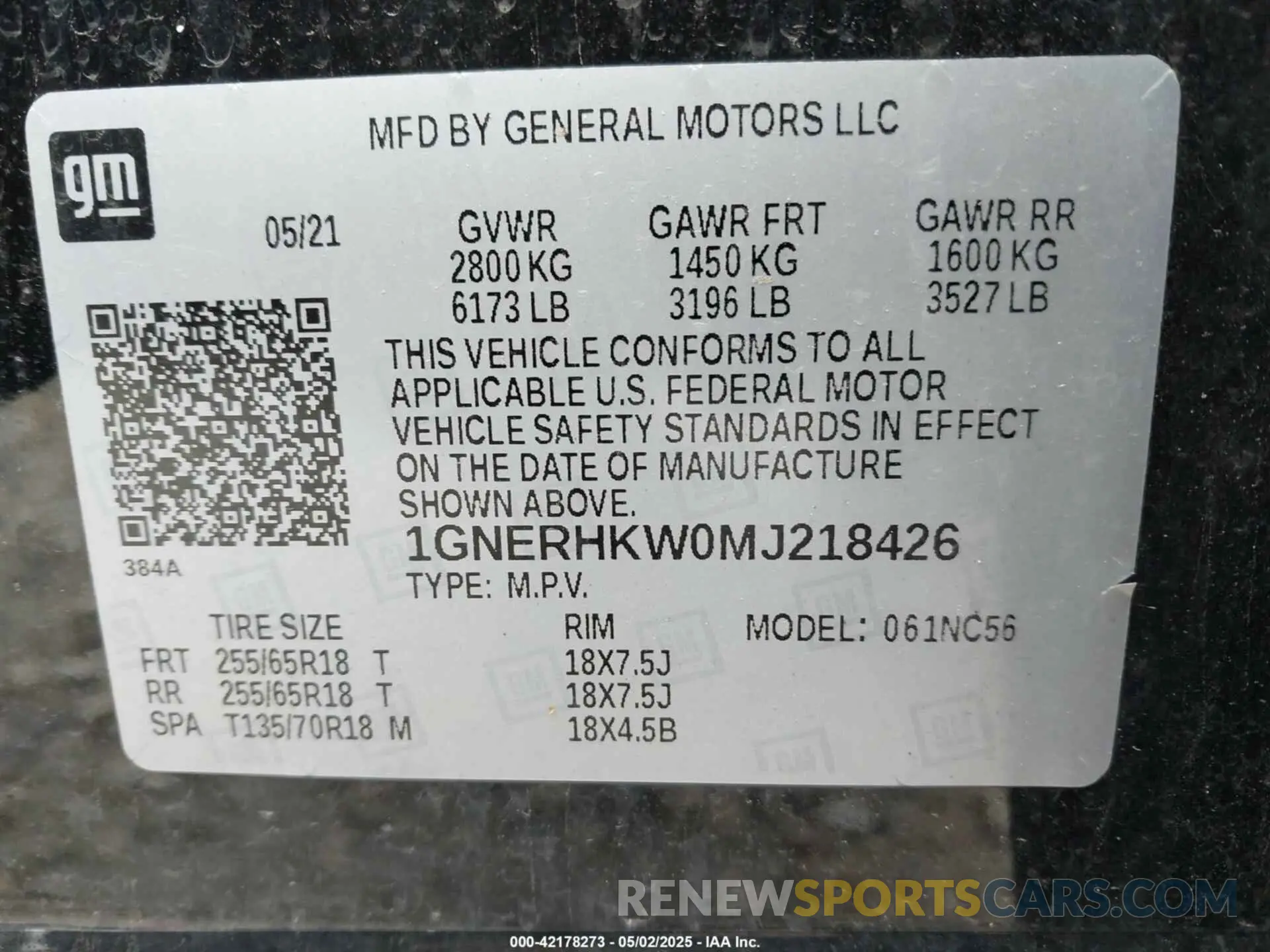 9 Photograph of a damaged car 1GNERHKW0MJ218426 CHEVROLET TRAVERSE 2021