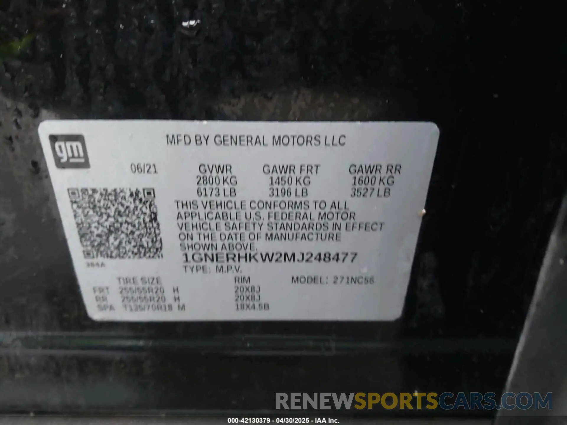 9 Фотография поврежденного автомобиля 1GNERHKW2MJ248477 CHEVROLET TRAVERSE 2021