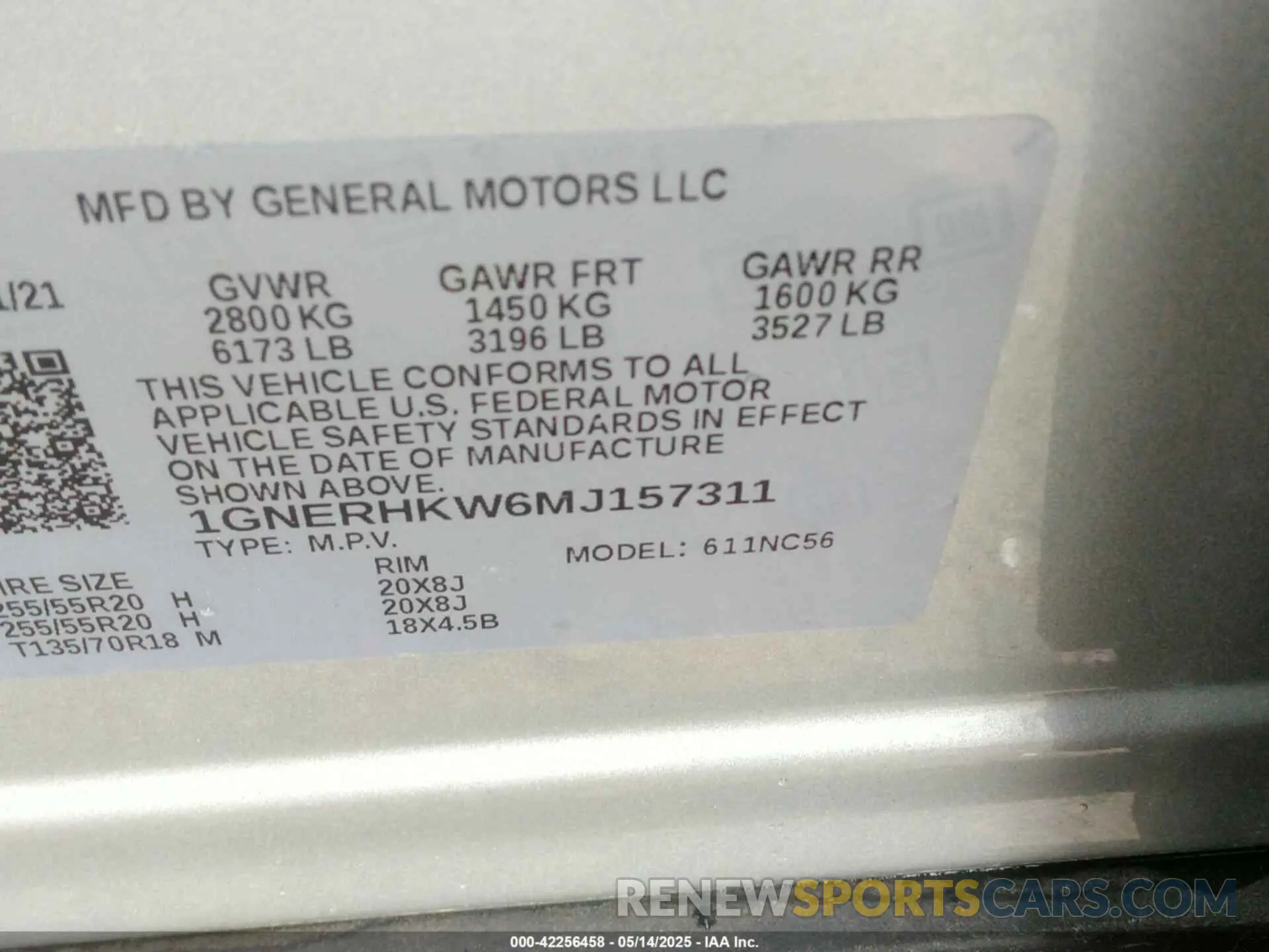 9 Photograph of a damaged car 1GNERHKW6MJ157311 CHEVROLET TRAVERSE 2021