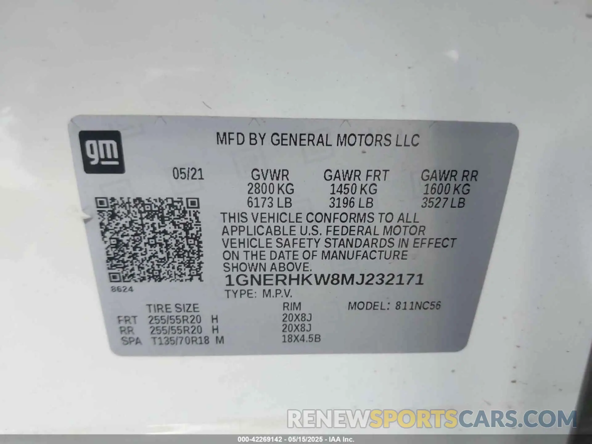 9 Photograph of a damaged car 1GNERHKW8MJ232171 CHEVROLET TRAVERSE 2021