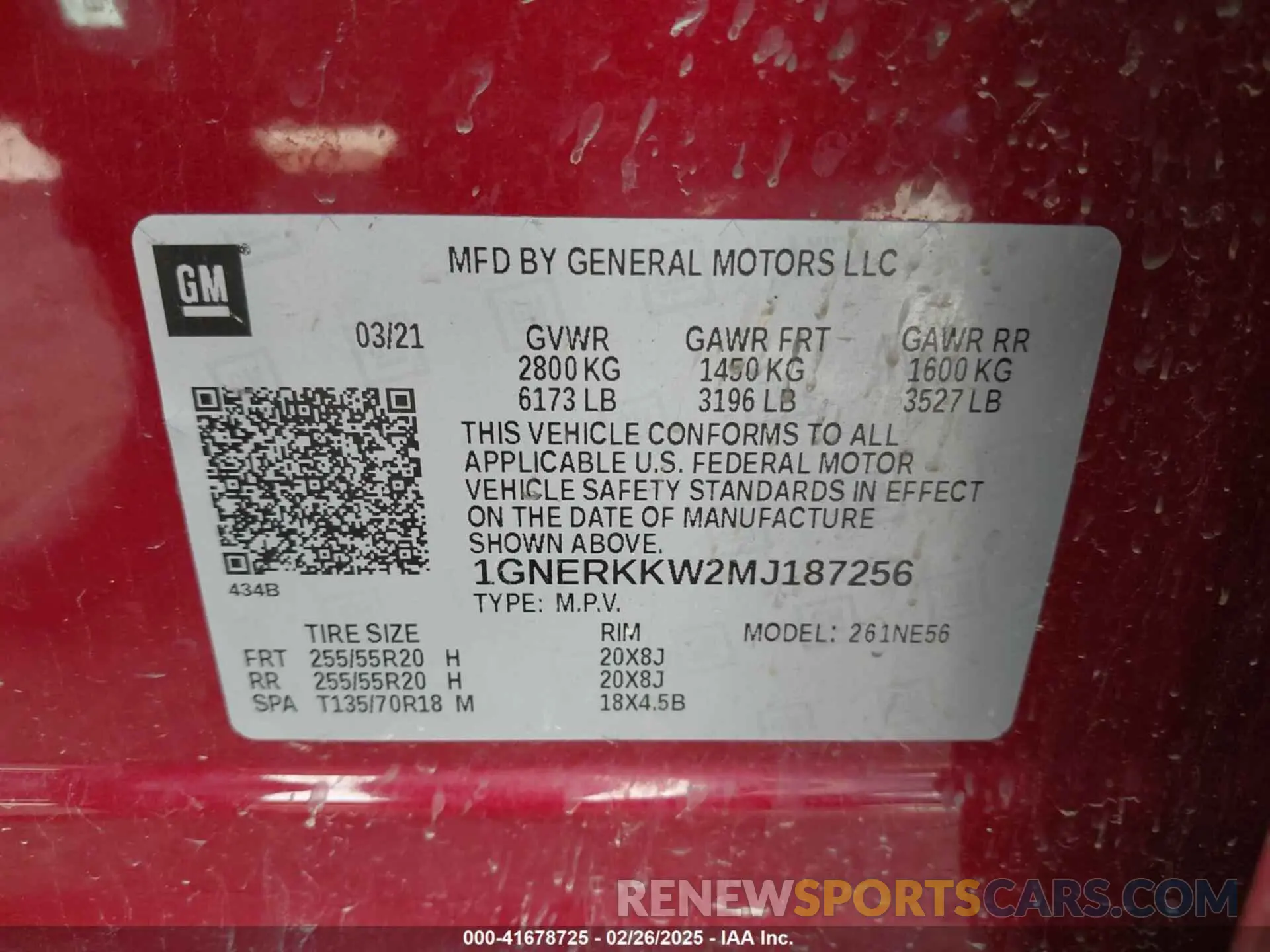 9 Photograph of a damaged car 1GNERKKW2MJ187256 CHEVROLET TRAVERSE 2021