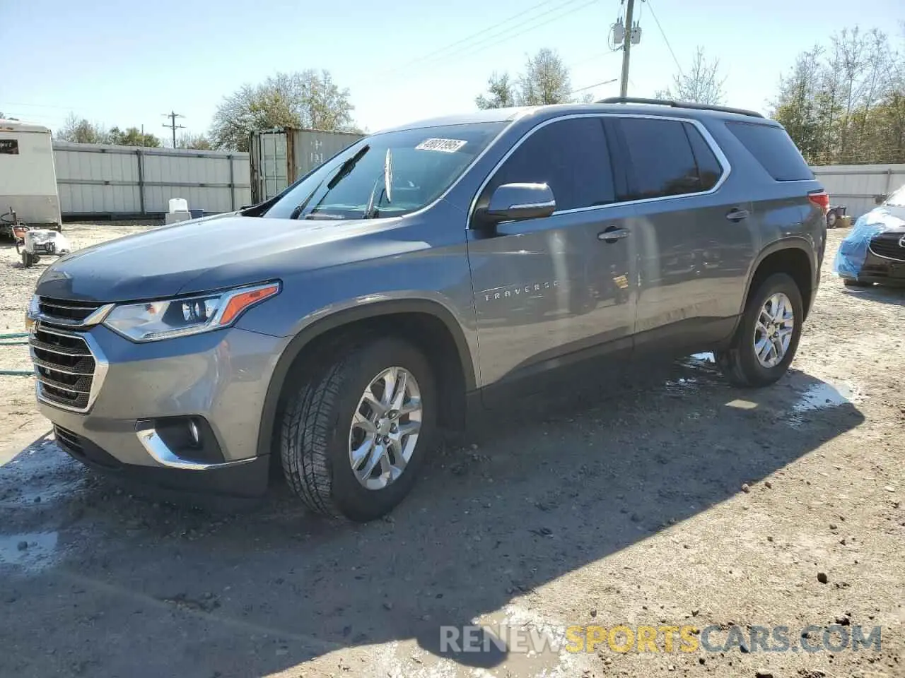 1 Photograph of a damaged car 1GNEVGKW1MJ218263 CHEVROLET TRAVERSE 2021