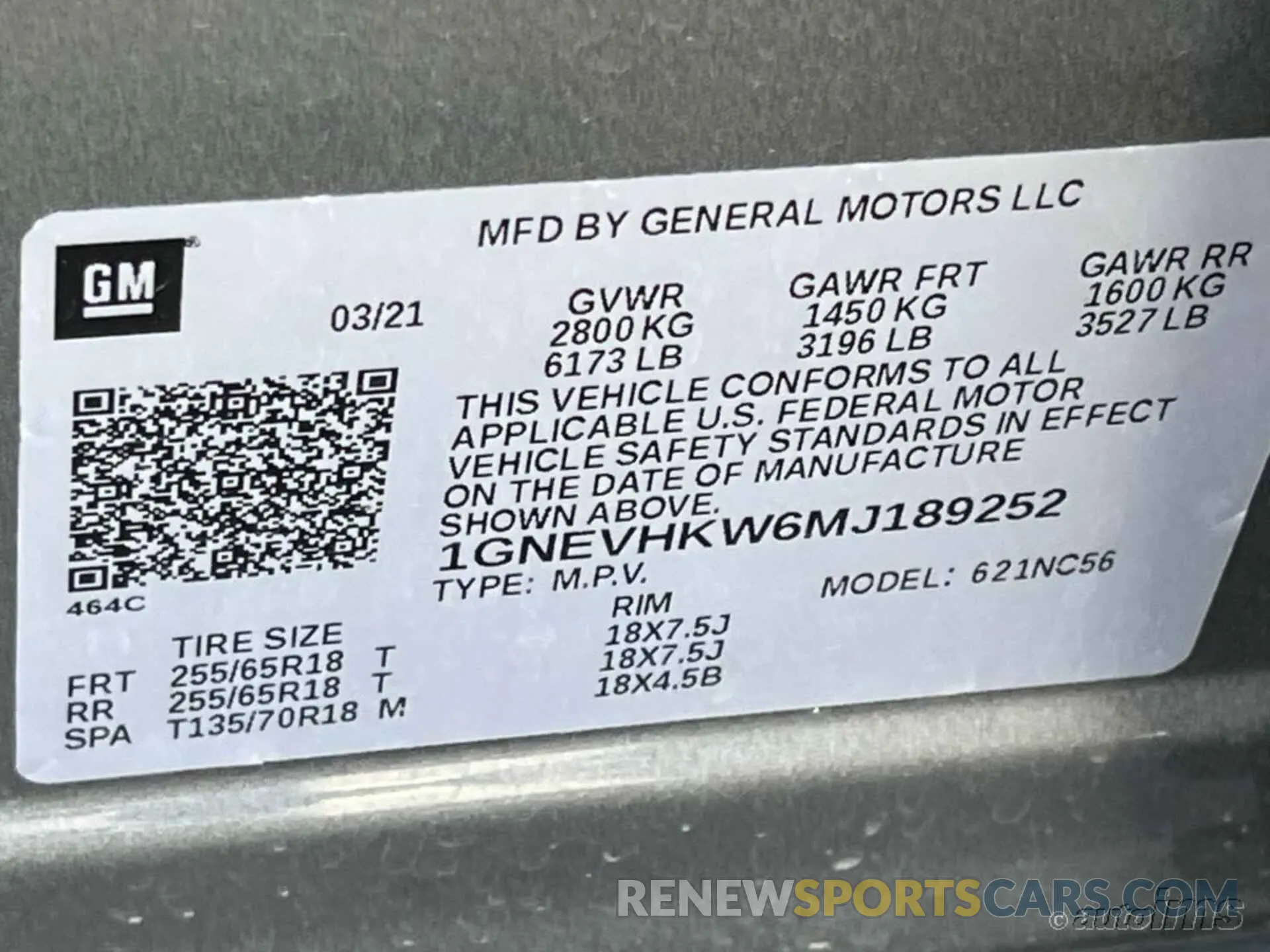 9 Фотография поврежденного автомобиля 1GNEVHKW6MJ189252 CHEVROLET TRAVERSE 2021