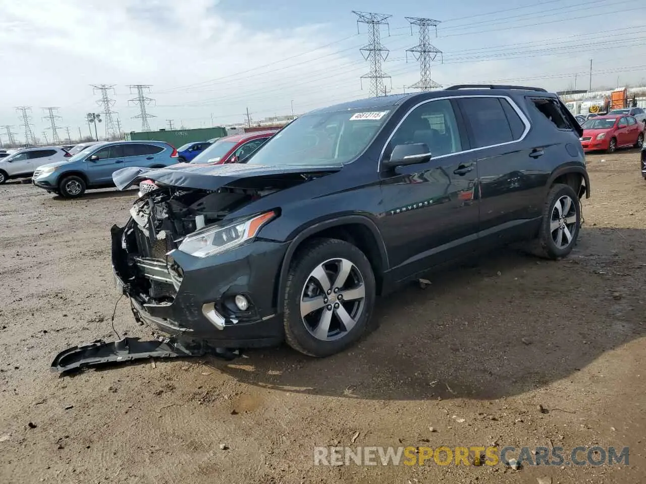 1 Photograph of a damaged car 1GNEVHKWXMJ174155 CHEVROLET TRAVERSE 2021