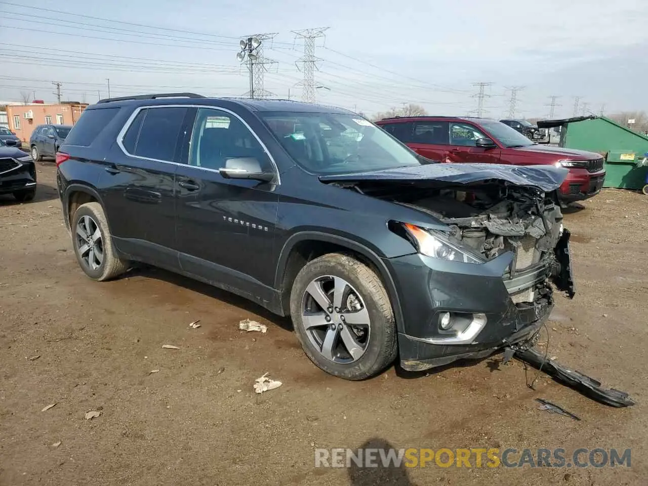 4 Photograph of a damaged car 1GNEVHKWXMJ174155 CHEVROLET TRAVERSE 2021