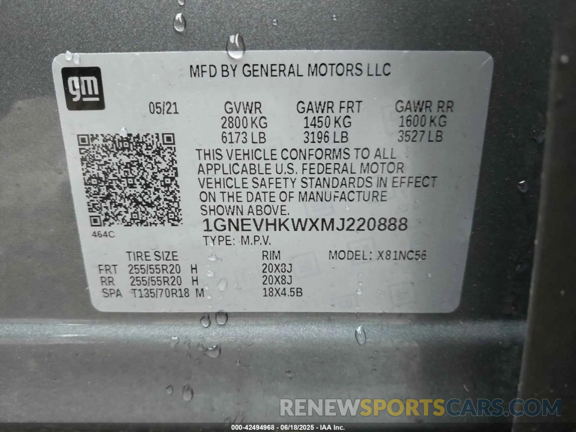 9 Photograph of a damaged car 1GNEVHKWXMJ220888 CHEVROLET TRAVERSE 2021