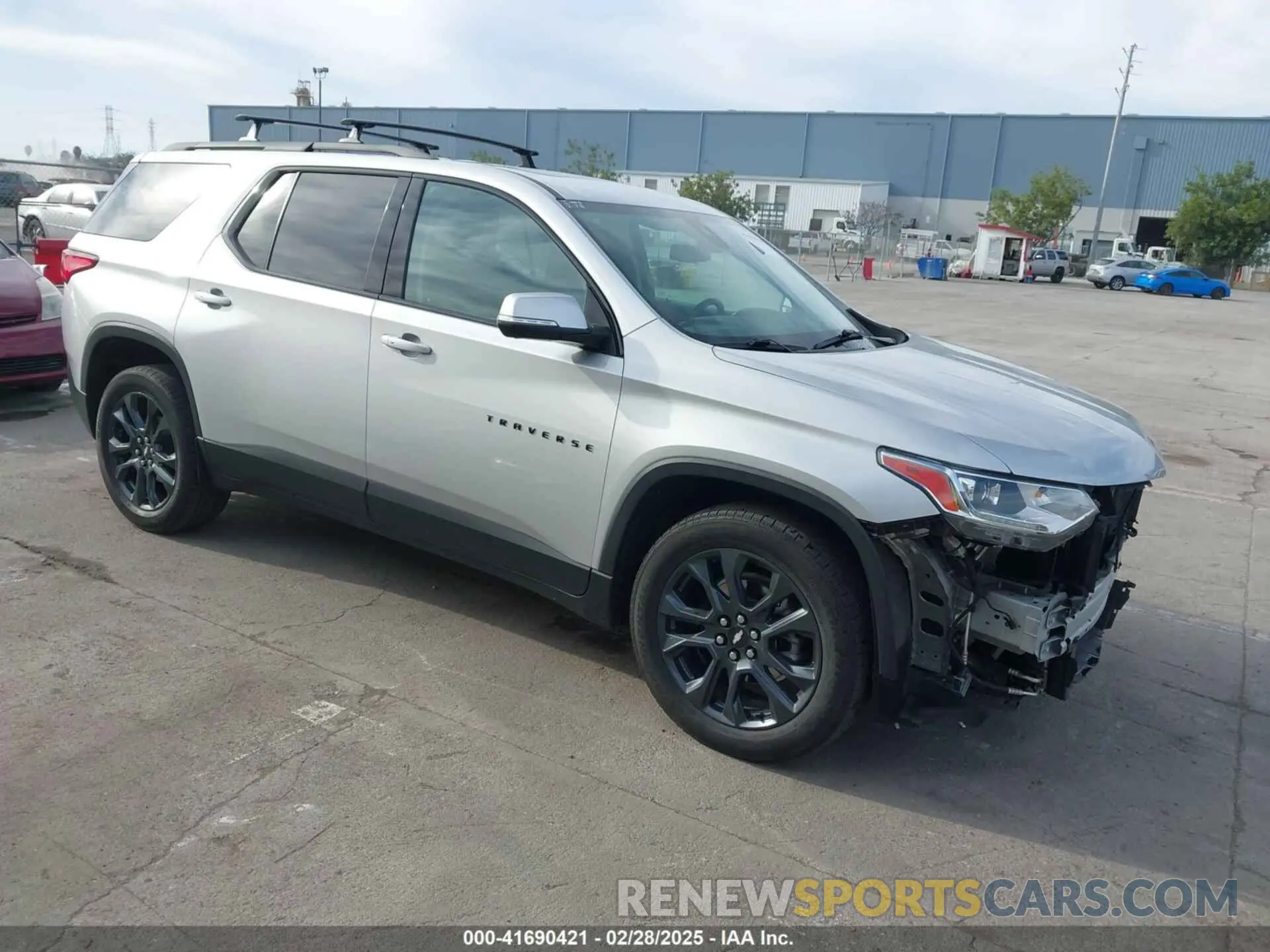 1 Photograph of a damaged car 1GNEVJKW1MJ183186 CHEVROLET TRAVERSE 2021