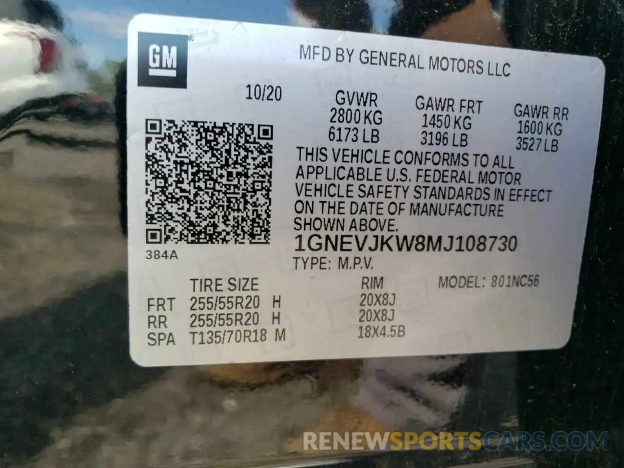 14 Photograph of a damaged car 1GNEVJKW8MJ108730 CHEVROLET TRAVERSE 2021
