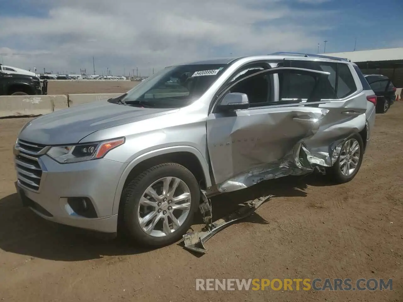 1 Photograph of a damaged car 1GNEVNKW6MJ243602 CHEVROLET TRAVERSE 2021