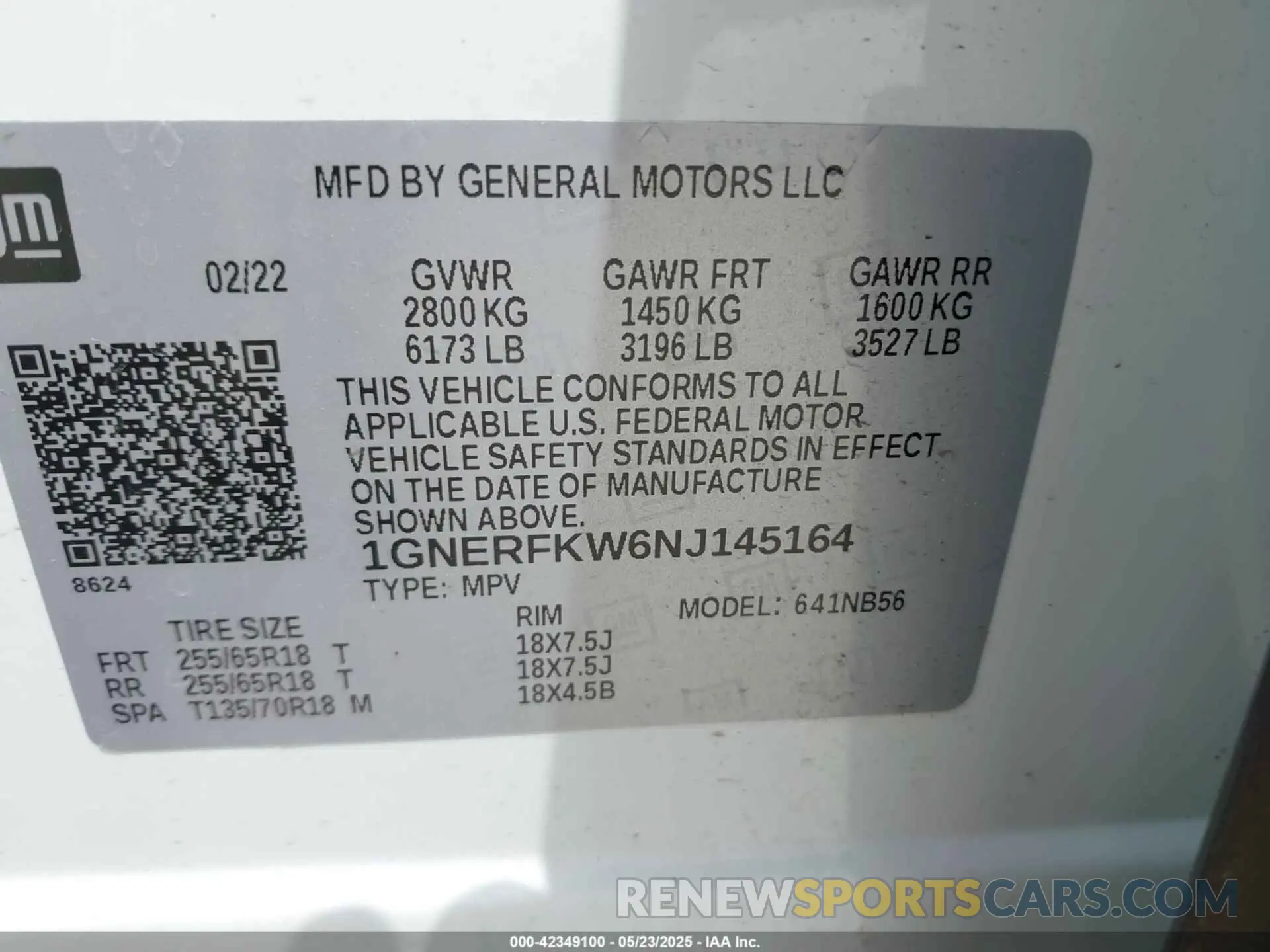 9 Фотография поврежденного автомобиля 1GNERFKW6NJ145164 CHEVROLET TRAVERSE 2022
