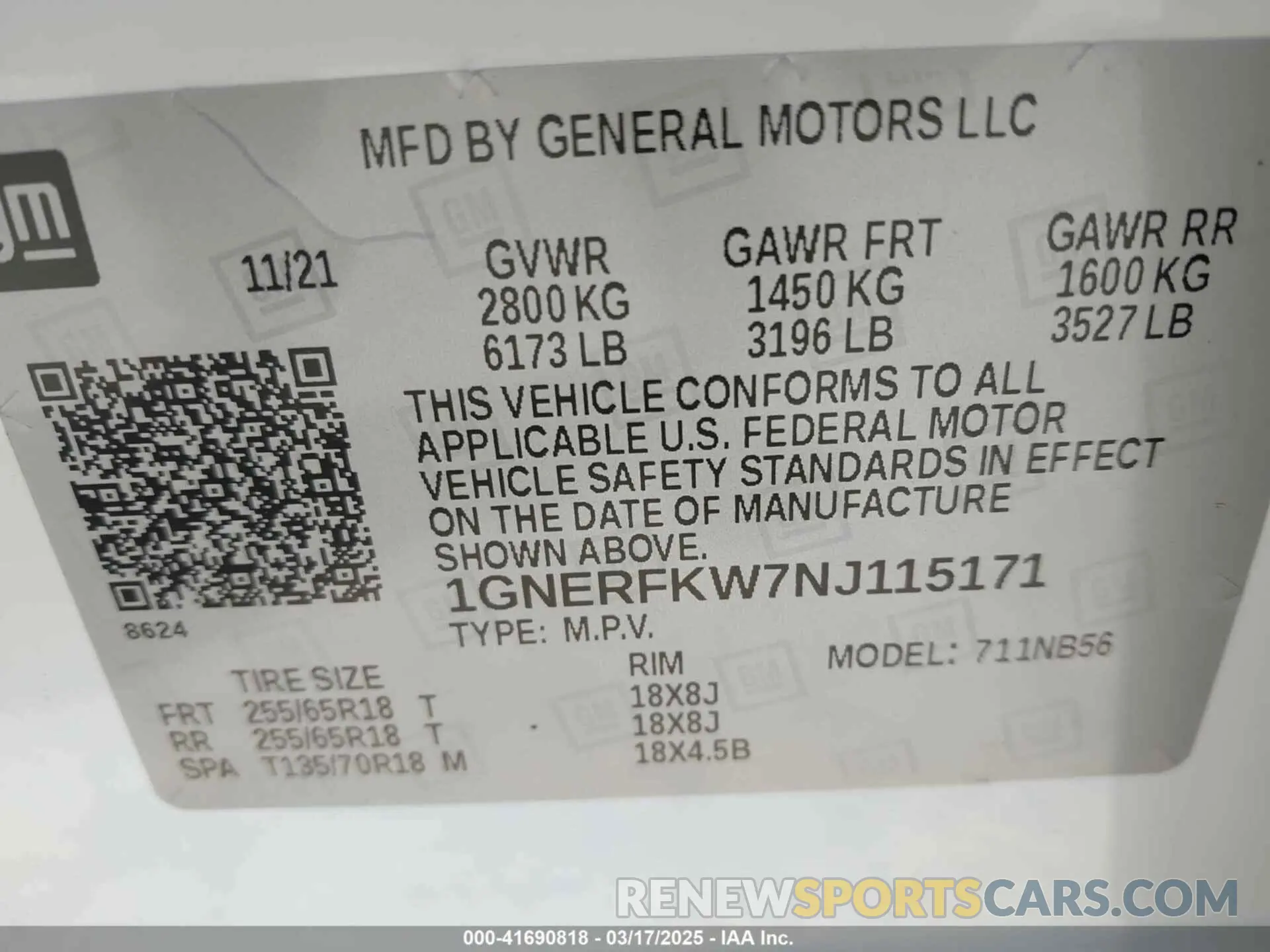 9 Фотография поврежденного автомобиля 1GNERFKW7NJ115171 CHEVROLET TRAVERSE 2022