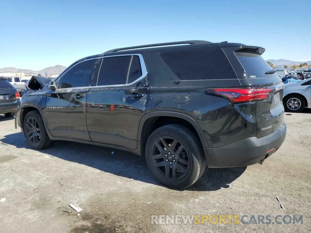 2 Photograph of a damaged car 1GNERGKWXNJ103764 CHEVROLET TRAVERSE 2022