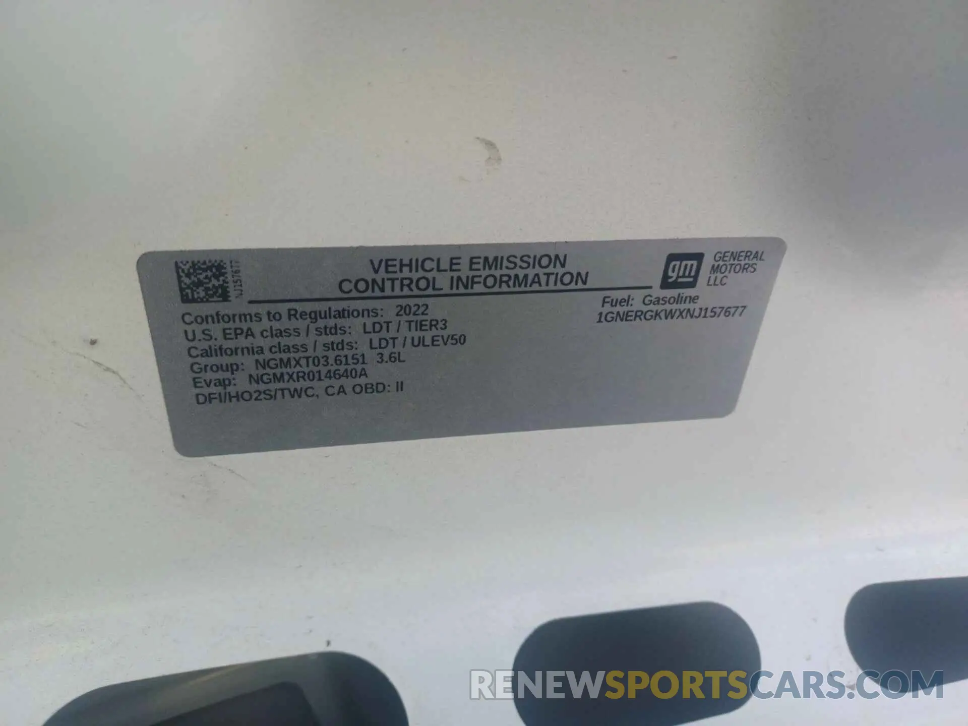 19 Photograph of a damaged car 1GNERGKWXNJ157677 CHEVROLET TRAVERSE 2022