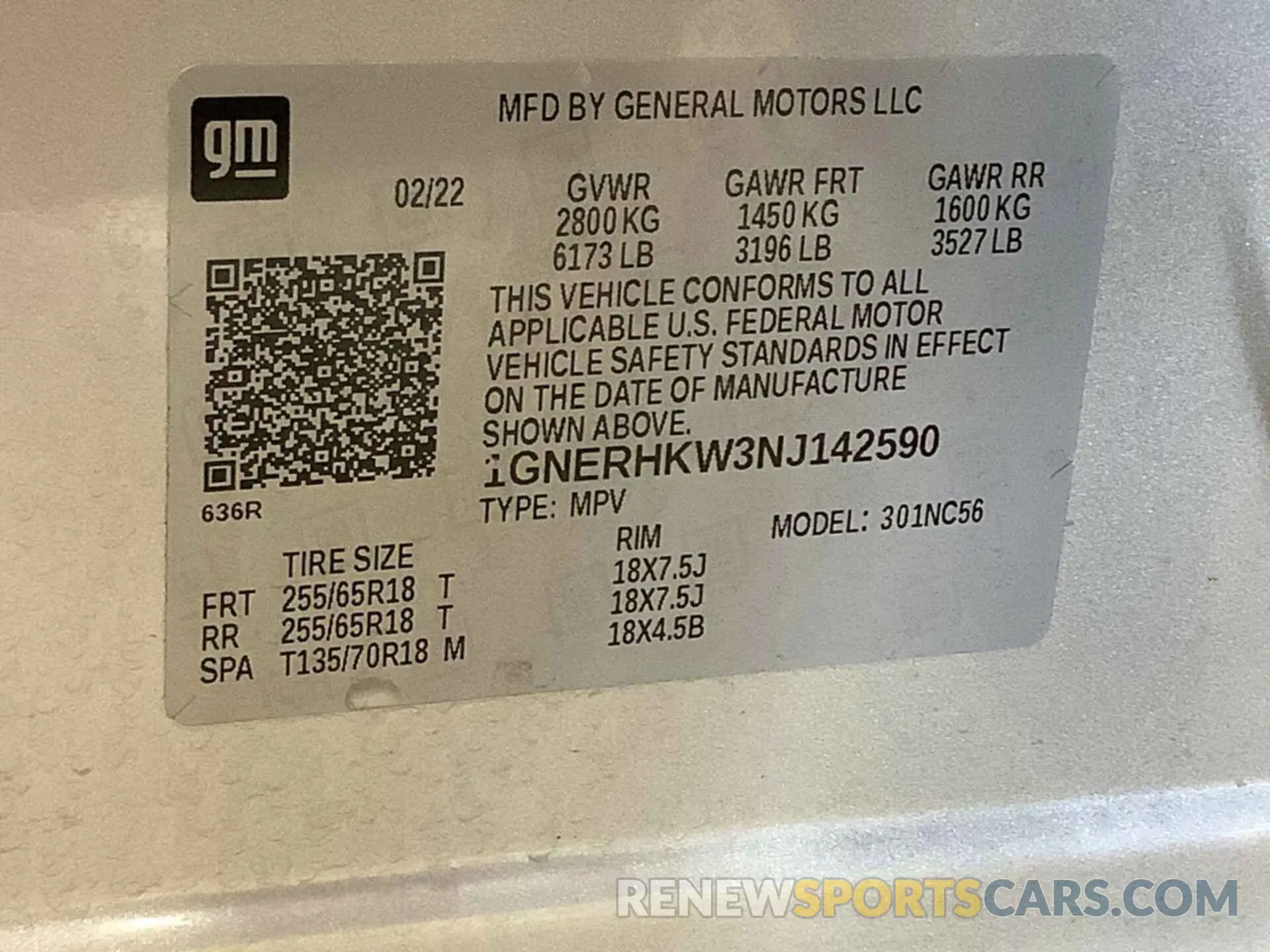16 Photograph of a damaged car 1GNERHKW3NJ142590 CHEVROLET TRAVERSE 2022