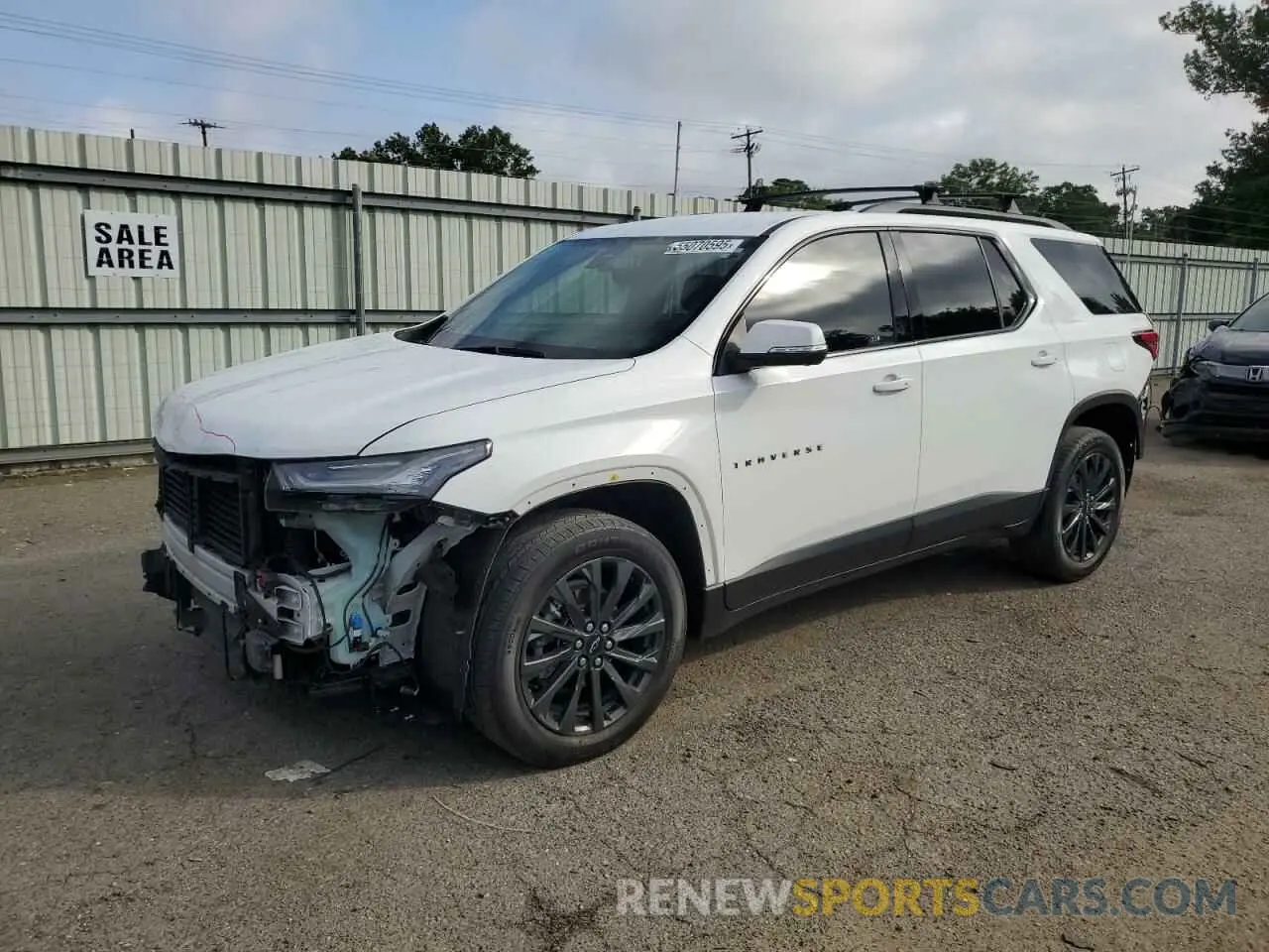 1 Photograph of a damaged car 1GNERJKW9NJ187685 CHEVROLET TRAVERSE 2022