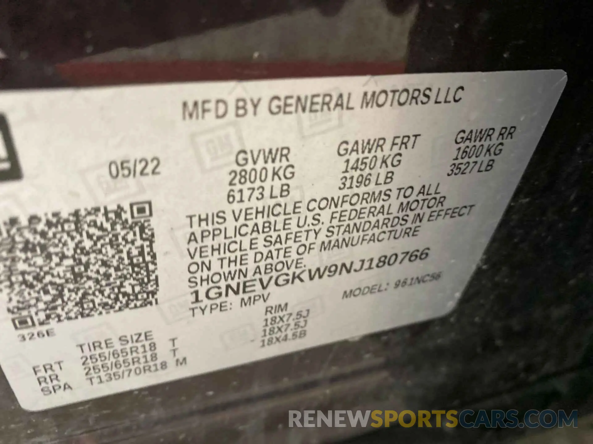 15 Фотография поврежденного автомобиля 1GNEVGKW9NJ180766 CHEVROLET TRAVERSE 2022