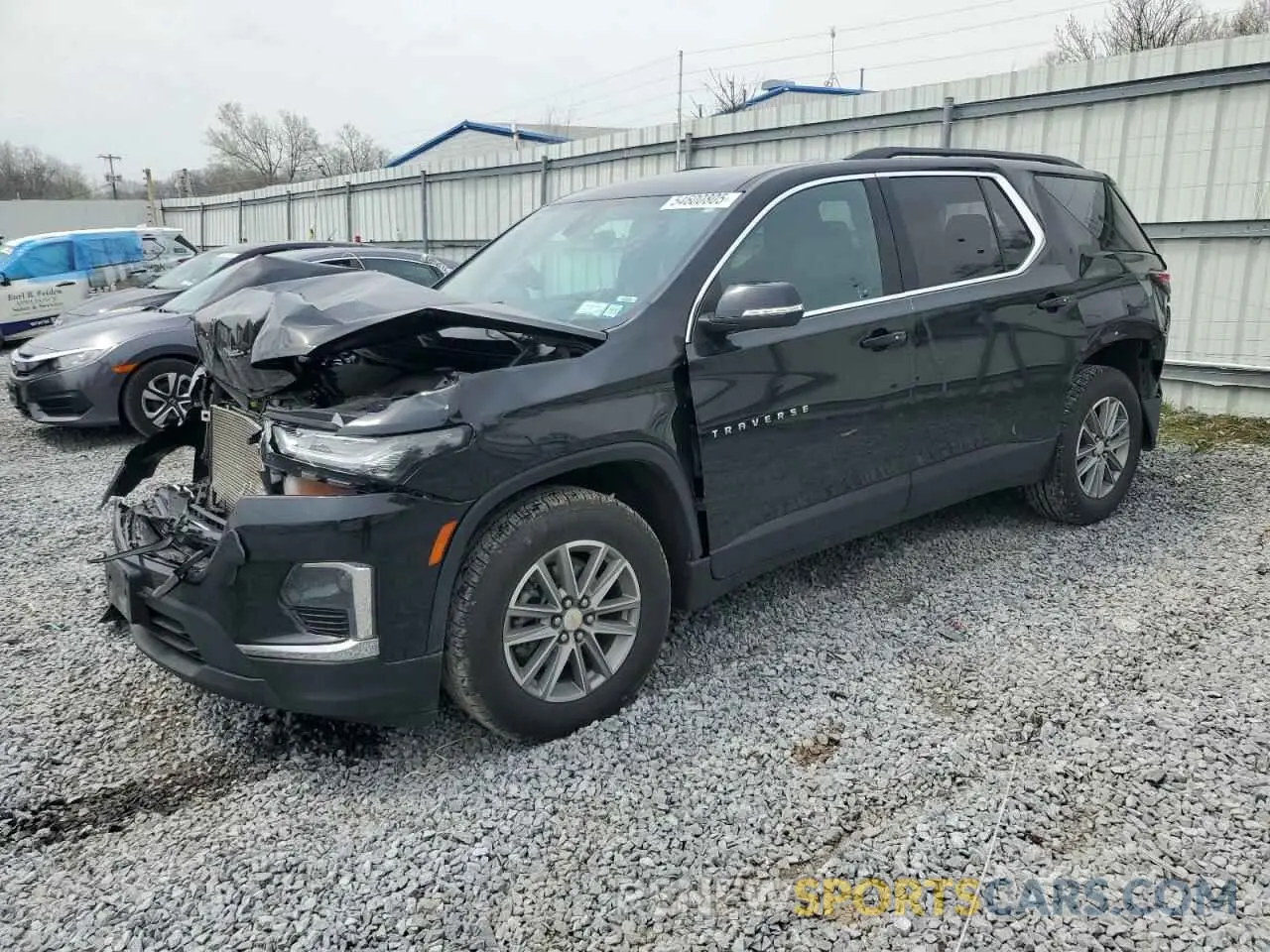 1 Photograph of a damaged car 1GNEVHKW3NJ194409 CHEVROLET TRAVERSE 2022