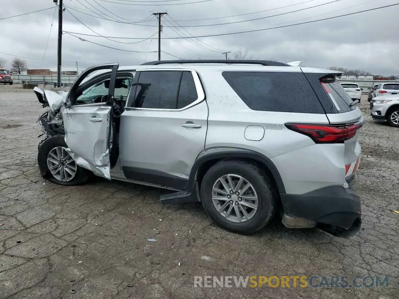 2 Photograph of a damaged car 1GNEVMKW9NJ168793 CHEVROLET TRAVERSE 2022