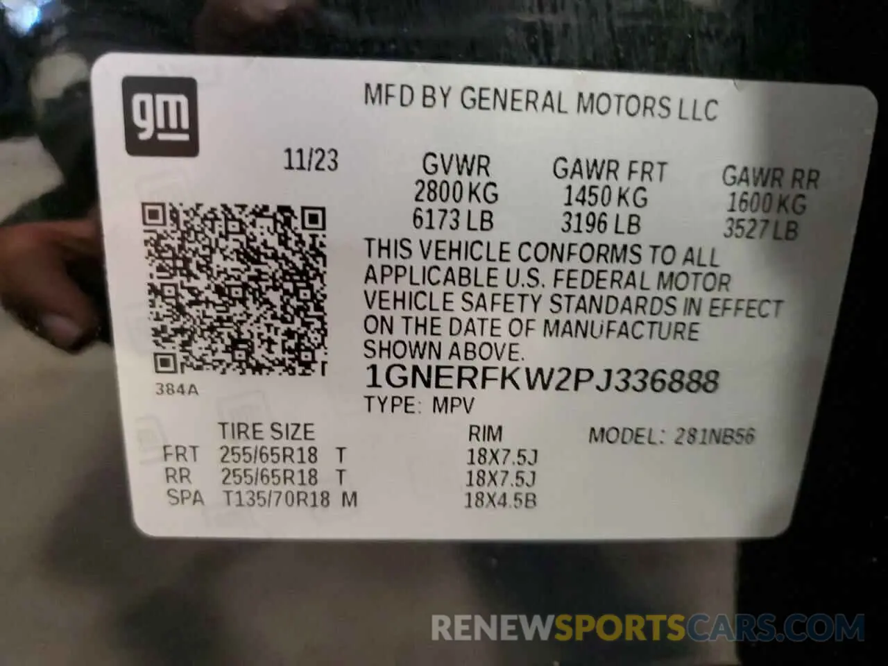 14 Фотография поврежденного автомобиля 1GNERFKW2PJ336888 CHEVROLET TRAVERSE 2023