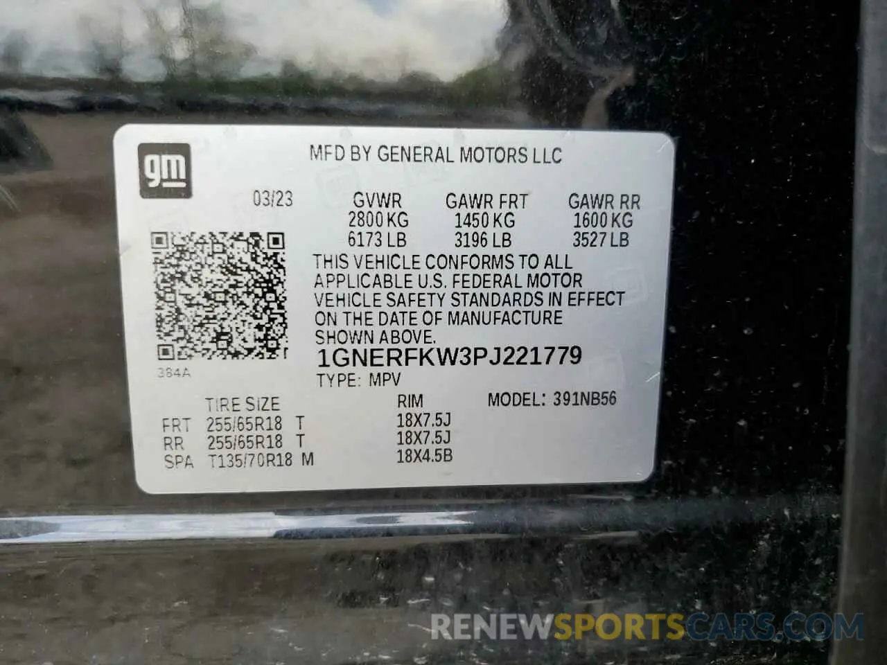 13 Photograph of a damaged car 1GNERFKW3PJ221779 CHEVROLET TRAVERSE 2023