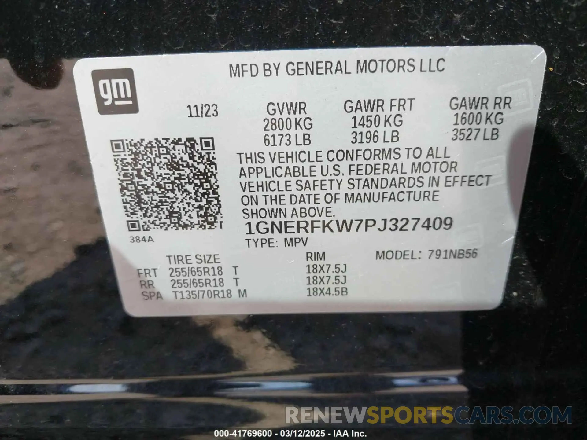 9 Photograph of a damaged car 1GNERFKW7PJ327409 CHEVROLET TRAVERSE 2023
